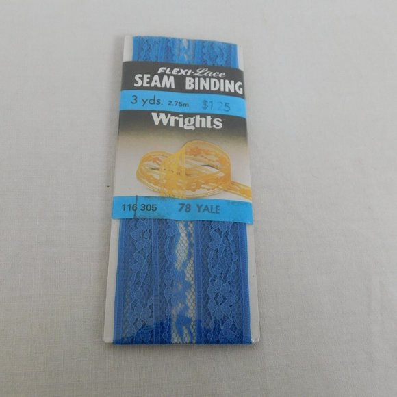 4 Packs Wrights Talon Seam Binding Tape Blue Purple Stretch Lace Nylon Rayon - Picture 4 of 7